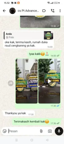 Testimonial Papan Bunga Pernikahan bengkulu