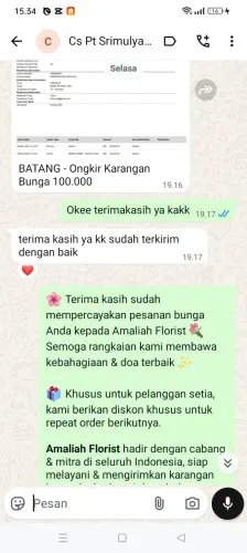 Testimonial Papan Bunga bengkulu