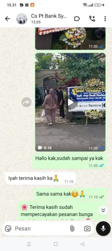 Testimonial Papan Bunga bengkulu